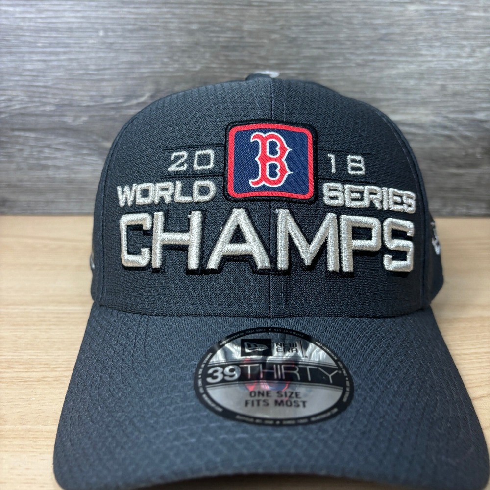 Boston Red Sox Hat‎ Cap Fitted One Size Flex Gray New Era World Series 2018 - Picture 3 of 11